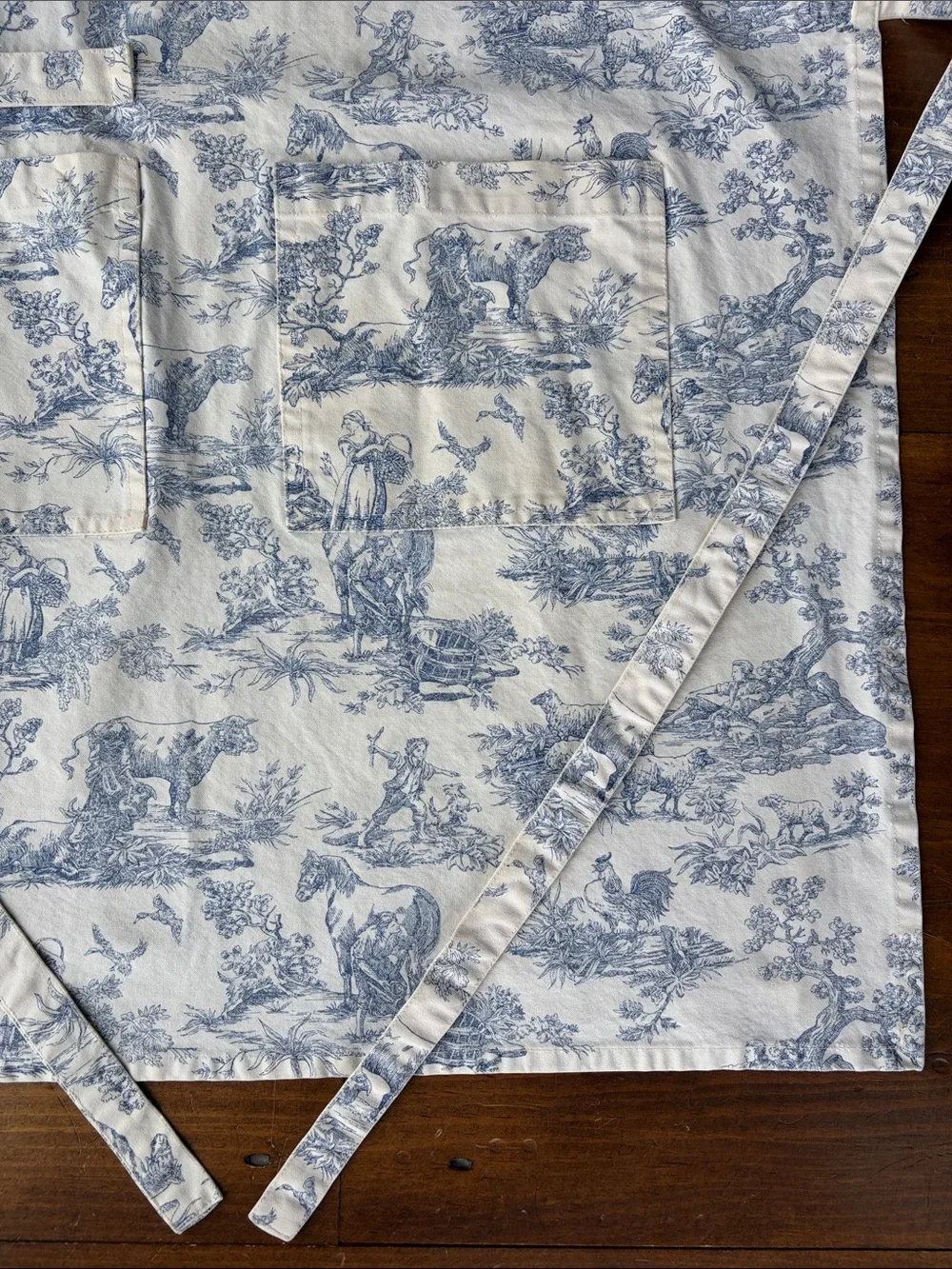 Blue Toile Apron